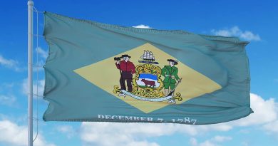 Delaware zastava na brodu Delaware zastava na brodu