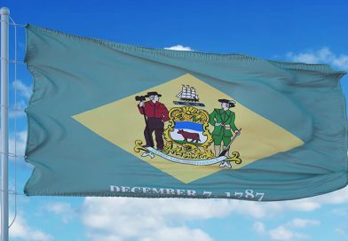 Delaware zastava na brodu